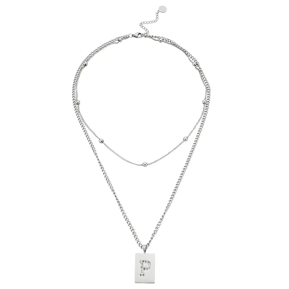 Sero Letter-p Necklace Silver - Halsketten | L’amotion