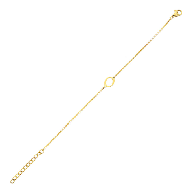 Pfer Letter-O Armband Gold