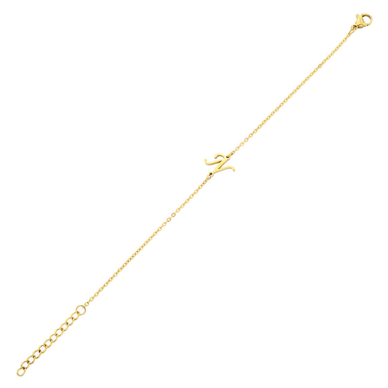Pfer Letter-N Armband Gold