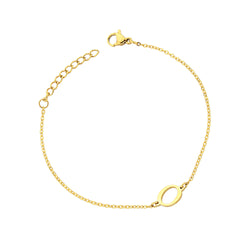 Pfer Letter-O Armband Gold