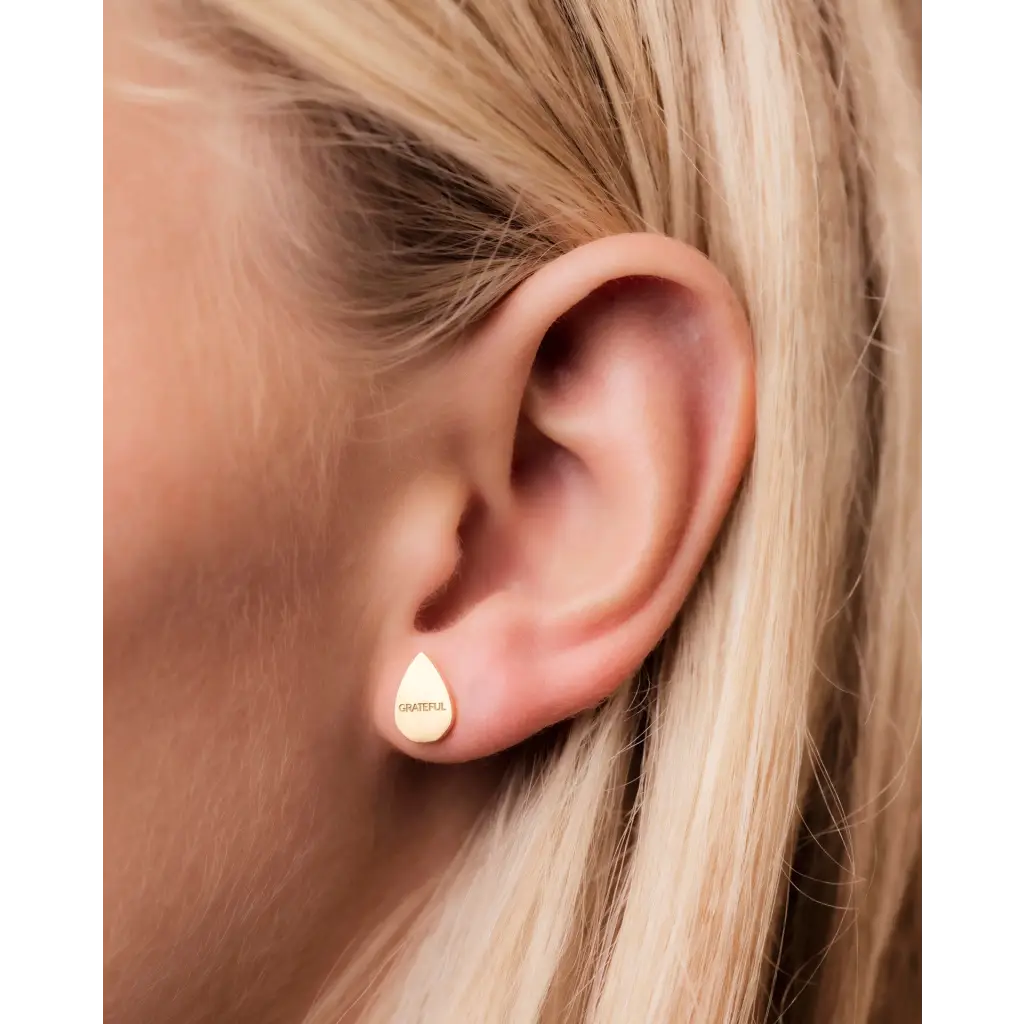 ’grateful’ Drop Earrings Gold - Ohrringe | L’amotion