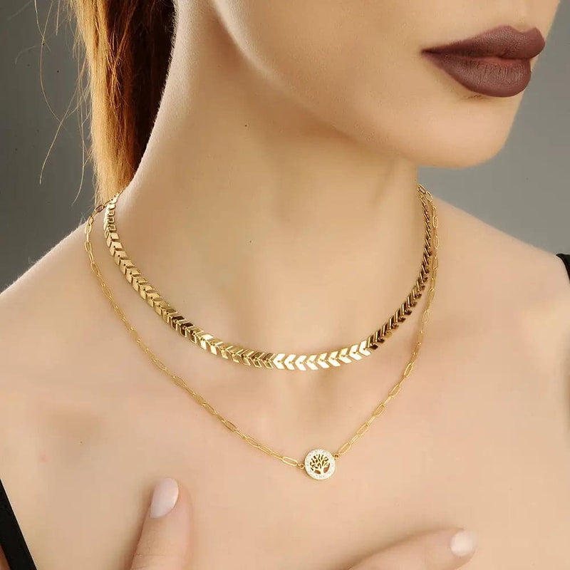 Lanea Necklace Gold - Halsketten | L’amotion