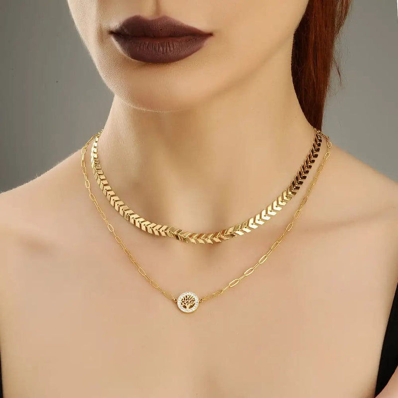 Lanea Necklace Gold - Halsketten | L’amotion