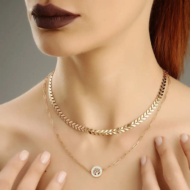 Lanea Necklace Rosegold - Halsketten | L’amotion