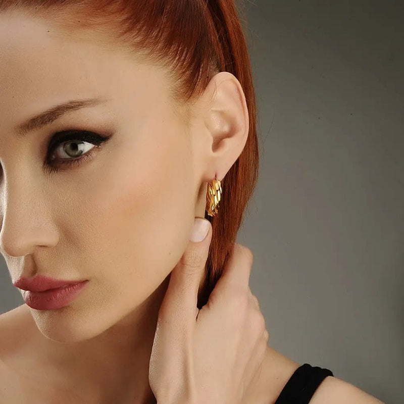 Lmed Earring Gold - Ohrringe | L’amotion