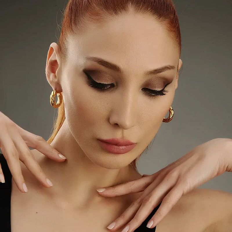 Lmed Earring Gold - Ohrringe | L’amotion