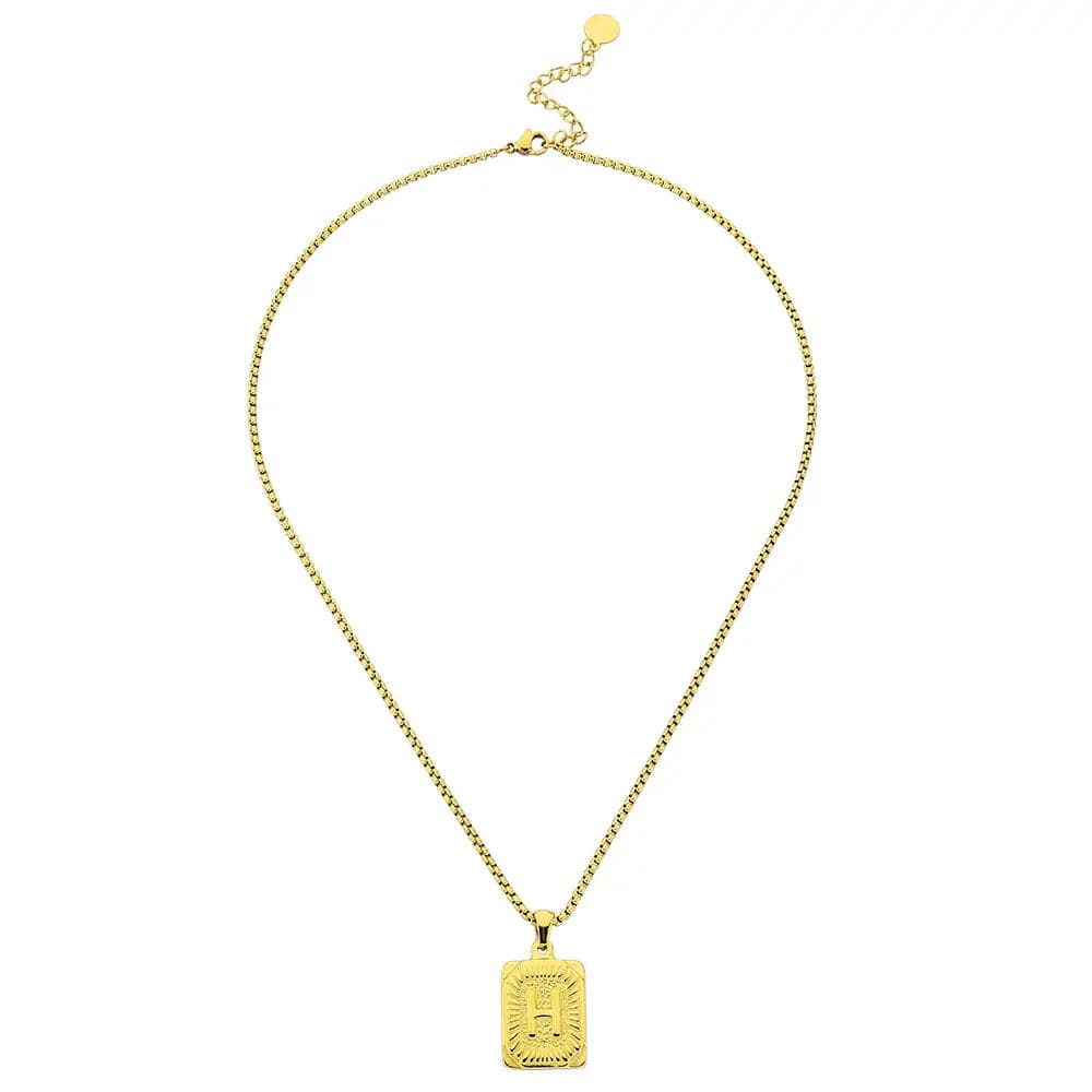 Lost Letter-h Necklace Gold - Halsketten | L’amotion