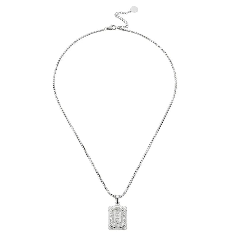 Lost Letter-h Necklace Silver - Halsketten | L’amotion
