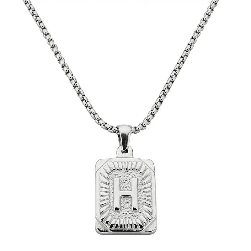 Lost Letter-h Necklace Silver - Halsketten | L’amotion