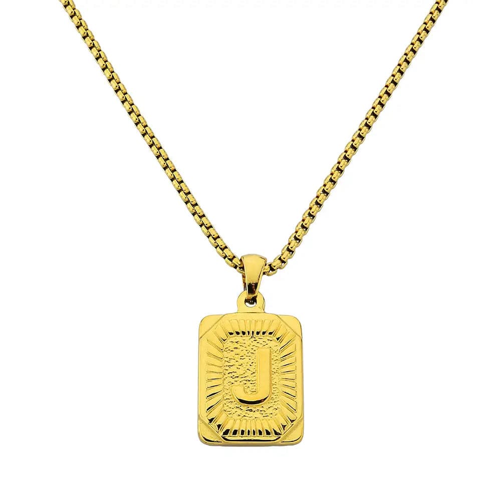 Lost Letter-j Necklace Gold - Halsketten | L’amotion