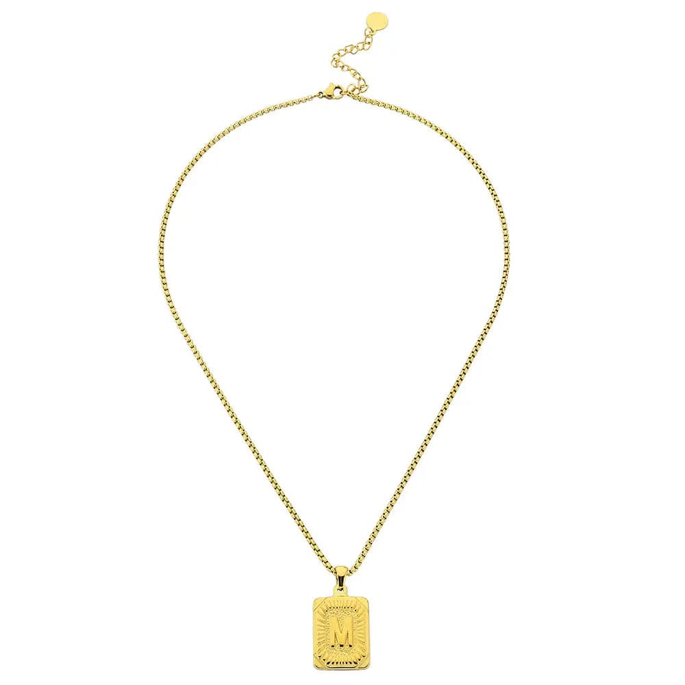 Lost Letter-m Necklace Gold - Halsketten | L’amotion