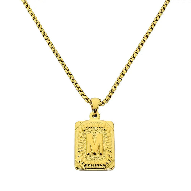 Lost Letter-m Necklace Gold - Halsketten | L’amotion