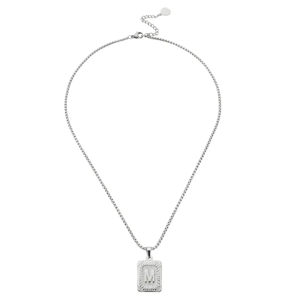 Lost Letter-m Necklace Silver - Halsketten | L’amotion