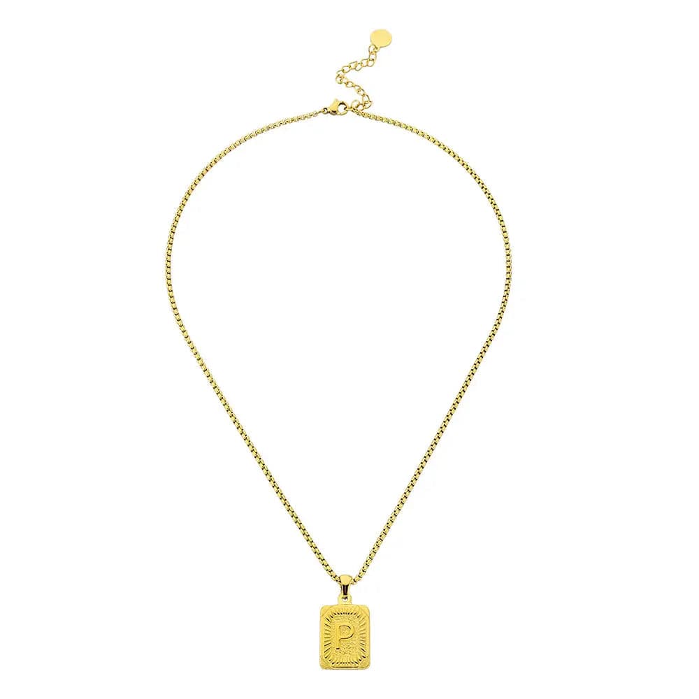 Lost Letter-p Necklace Gold - Halsketten | L’amotion