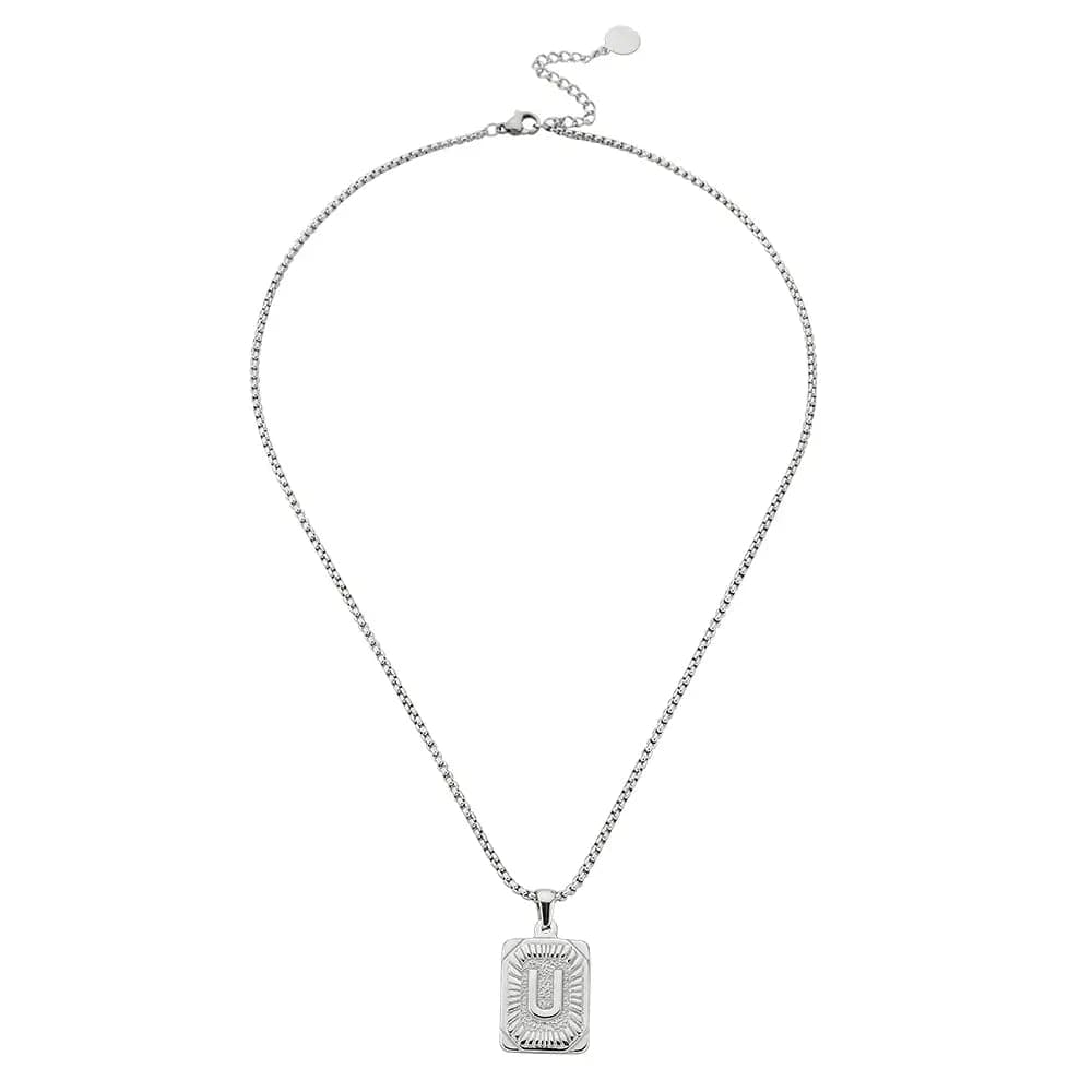 Lost Letter-u Necklace Silver - Halsketten | L’amotion