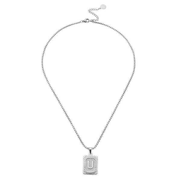 Lost Letter-u Necklace Silver - Halsketten | L’amotion