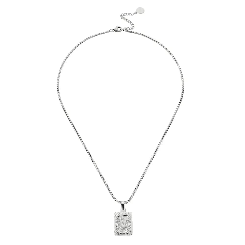 Lost Letter-v Necklace Silver - Halsketten | L’amotion