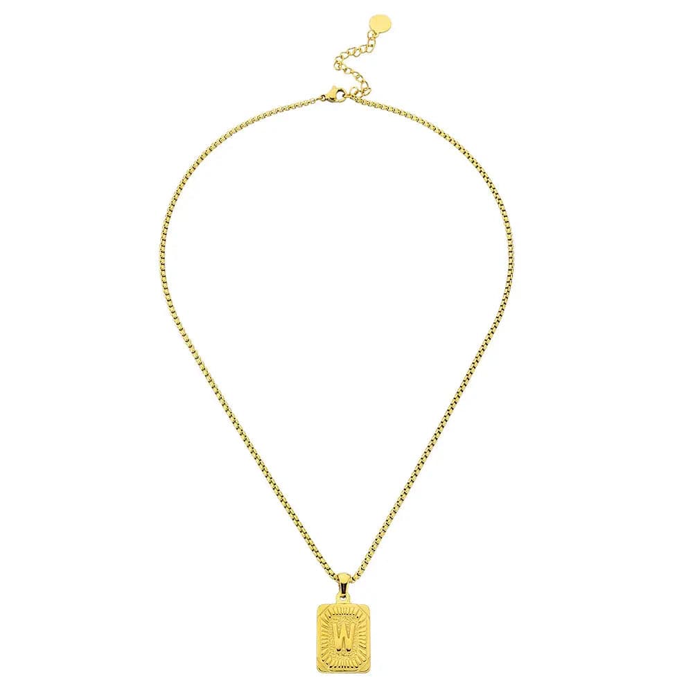 Lost Letter-w Necklace Gold - Halsketten | L’amotion