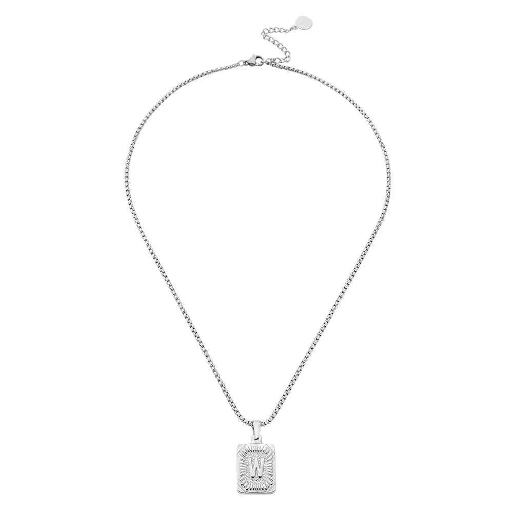Lost Letter-w Necklace Silver - Halsketten | L’amotion