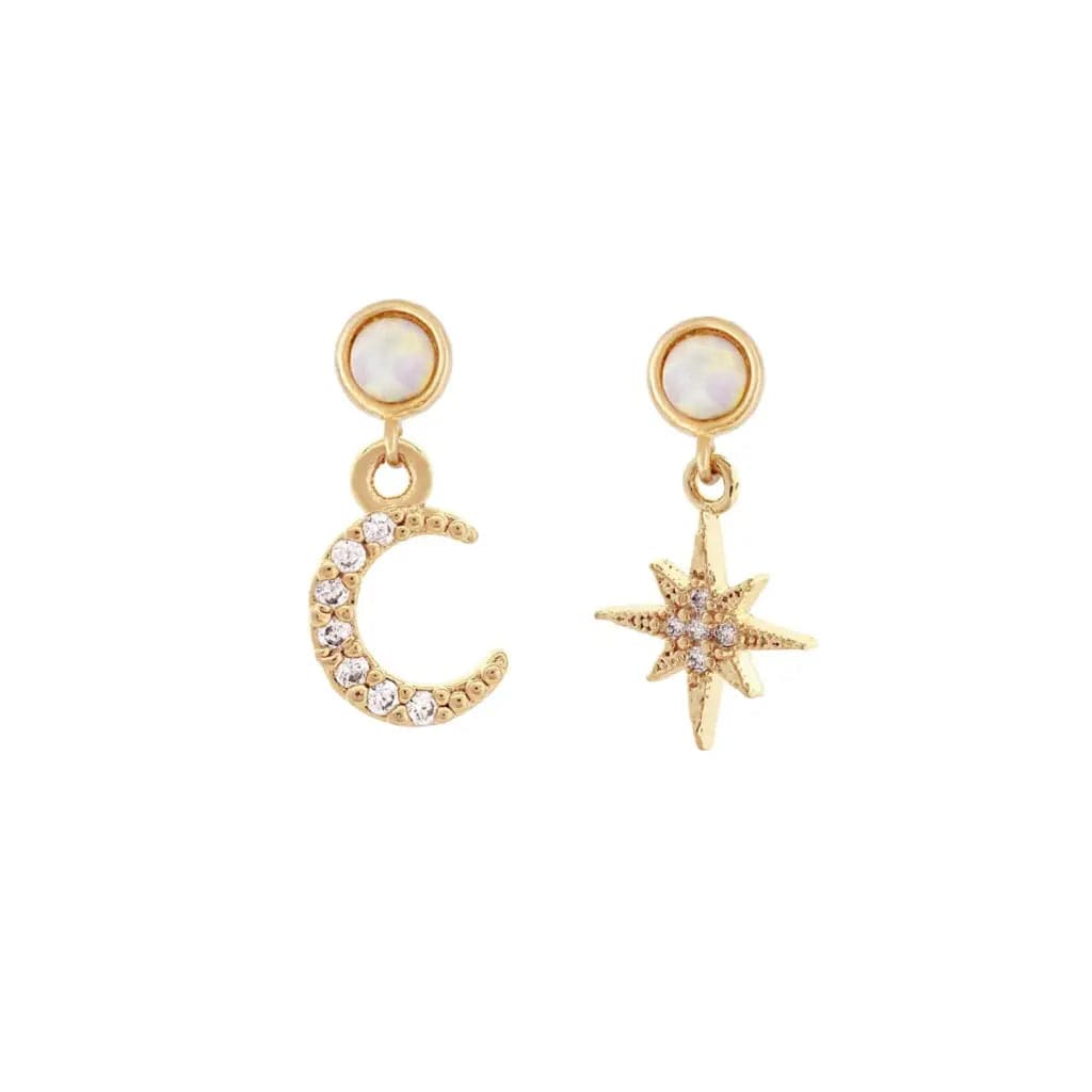 Moon And Star Opal Earring - Ohrringe | L’amotion