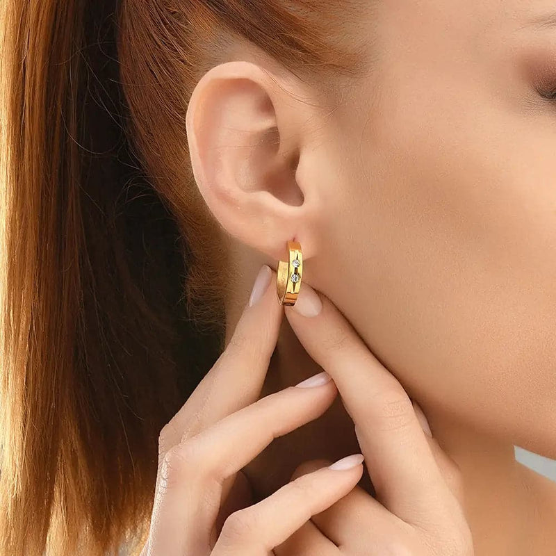 Roemon Earring Gold - Ohrringe | L’amotion