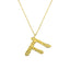 Ropi Letter-f Necklace Gold - Halsketten | L’amotion