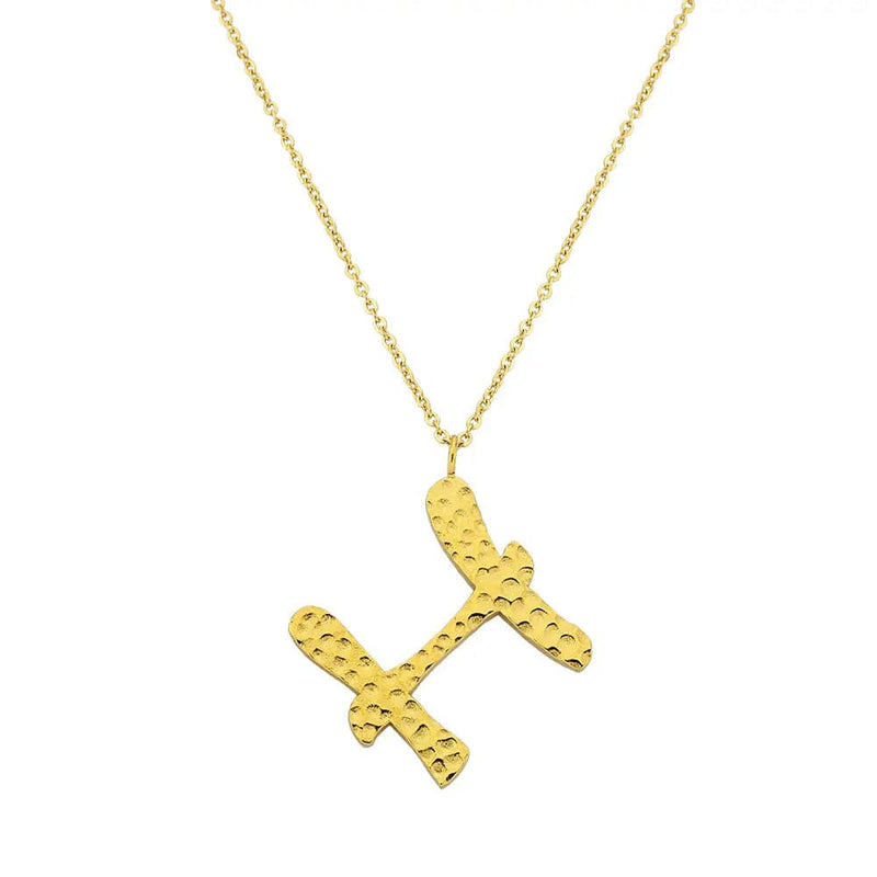 Ropi Letter-h Necklace Gold - Halsketten | L’amotion