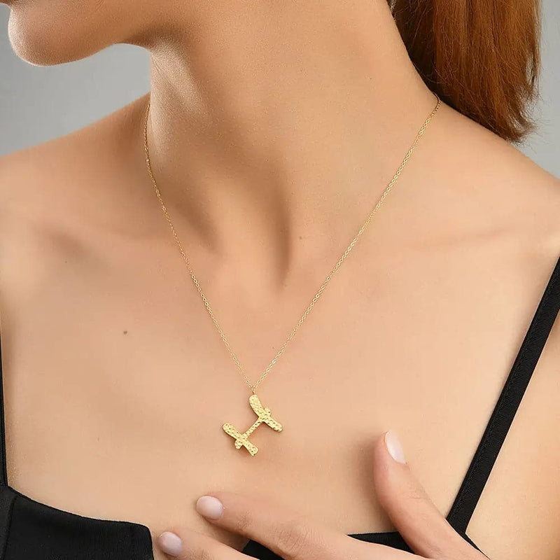 Ropi Letter-h Necklace Gold - Halsketten | L’amotion