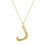 Ropi Letter-j Necklace Gold - Halsketten | L’amotion
