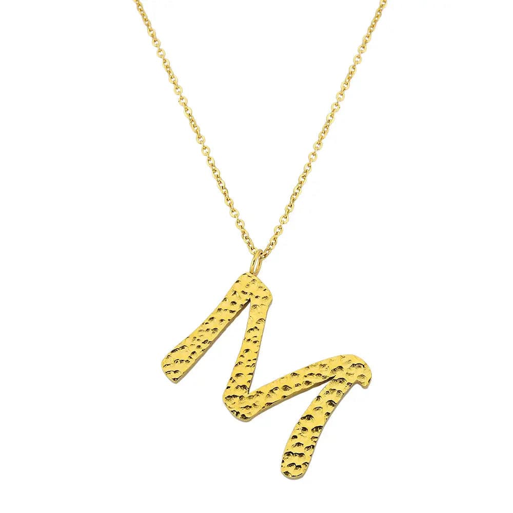 Ropi Letter-m Necklace Gold - Halsketten | L’amotion