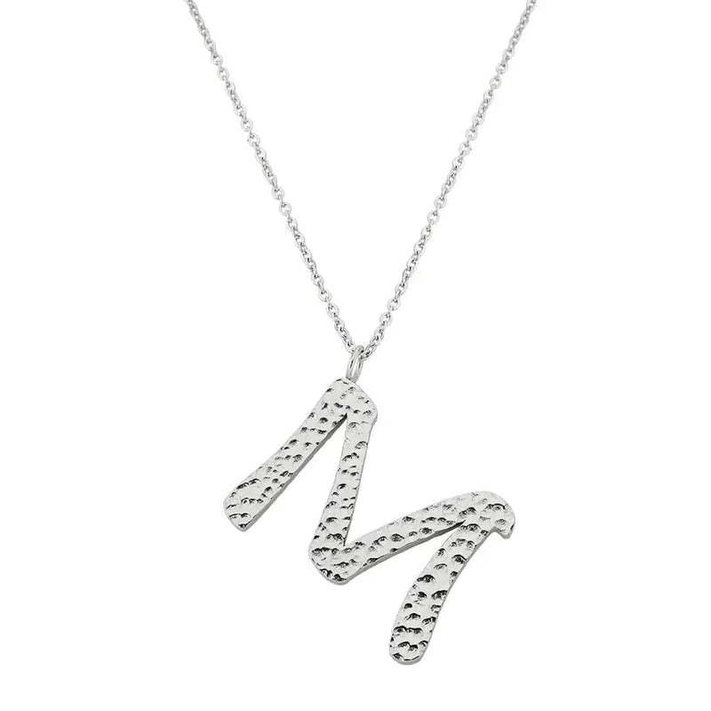 Ropi Letter-m Necklace Silver - Halsketten | L’amotion