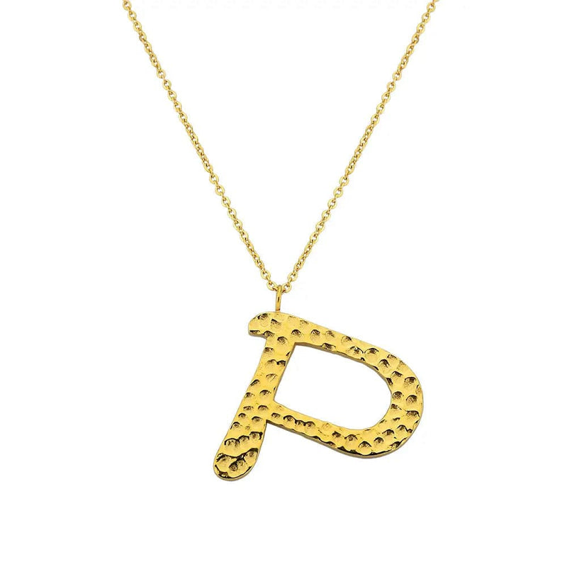 Ropi Letter-p Necklace Gold - Halsketten | L’amotion