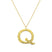 Ropi Letter-q Necklace Gold - Halsketten | L’amotion