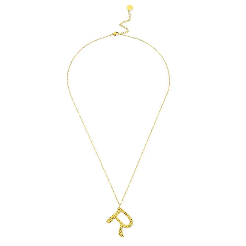 Ropi Letter-r Necklace Gold - Halsketten | L’amotion