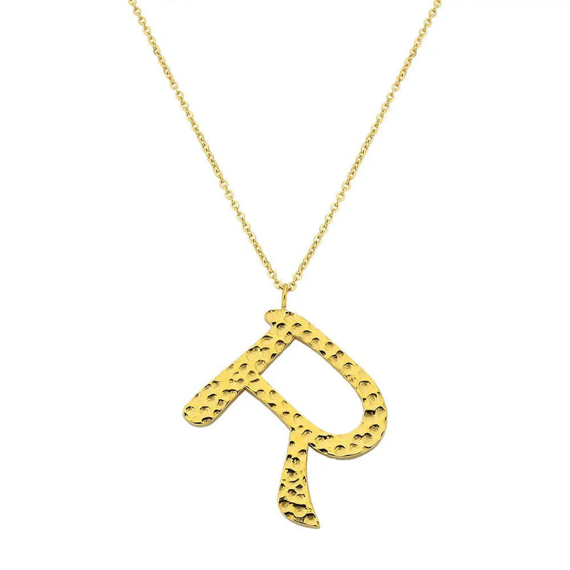 Ropi Letter-r Necklace Gold - Halsketten | L’amotion
