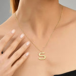 Ropi Letter-s Necklace Gold - Halsketten | L’amotion