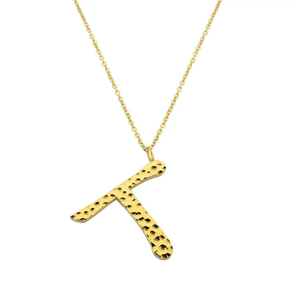Ropi Letter-t Necklace Gold - Halsketten | L’amotion