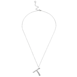 Ropi Letter-t Necklace Silver - Halsketten | L’amotion