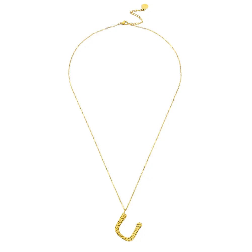 Ropi Letter-u Necklace Gold - Halsketten | L’amotion