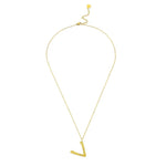 Ropi Letter-v Necklace Gold - Halsketten | L’amotion