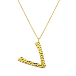 Ropi Letter-v Necklace Gold - Halsketten | L’amotion
