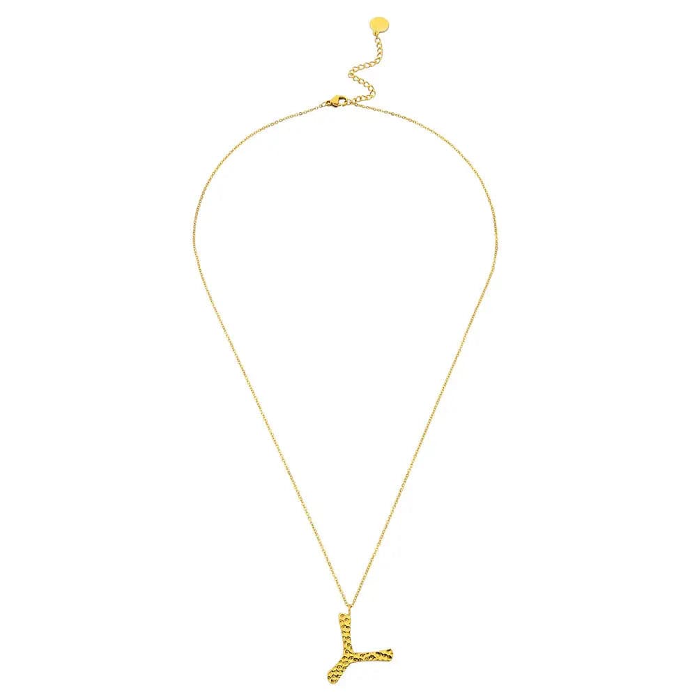 Ropi Letter-y Necklace Gold - Halsketten | L’amotion
