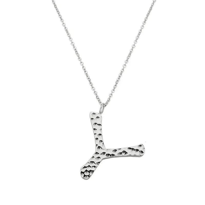 Ropi Letter-y Necklace Silver - Halsketten | L’amotion