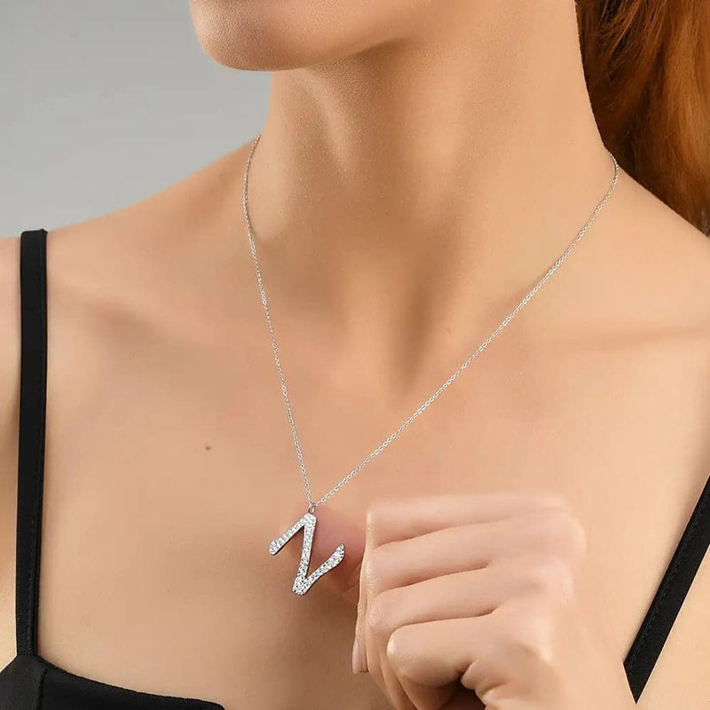 Ropi Letter-z Necklace Silver - Halsketten | L’amotion