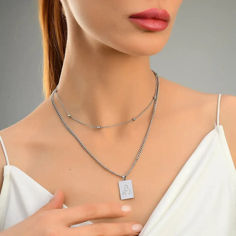Sero Letter-a Necklace Silver - Halsketten | L’amotion