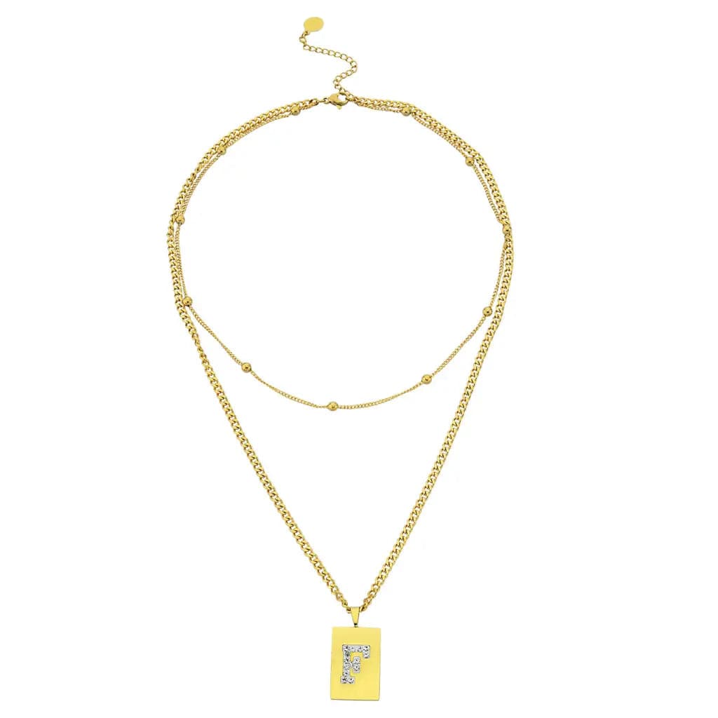 Sero Letter-f Necklace Gold - Necklace | L’amotion