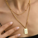 Sero Letter-i Necklace Gold - Necklace | L’amotion