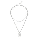 Sero Letter-m Necklace Silver - Halsketten | L’amotion