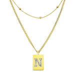 Sero Letter-n Necklace Gold - Necklace | L’amotion