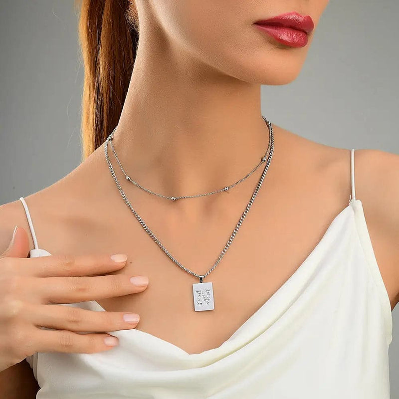 Sero Letter-n Necklace Silver - Halsketten | L’amotion